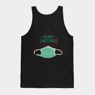 Merry Christmask Funny Christmas Gift Quarantine-Mas Festive Quarantine Costume Tank Top